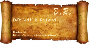 Dömök Roland névjegykártya