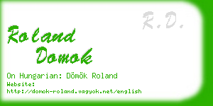 roland domok business card