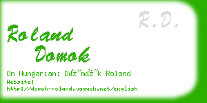roland domok business card